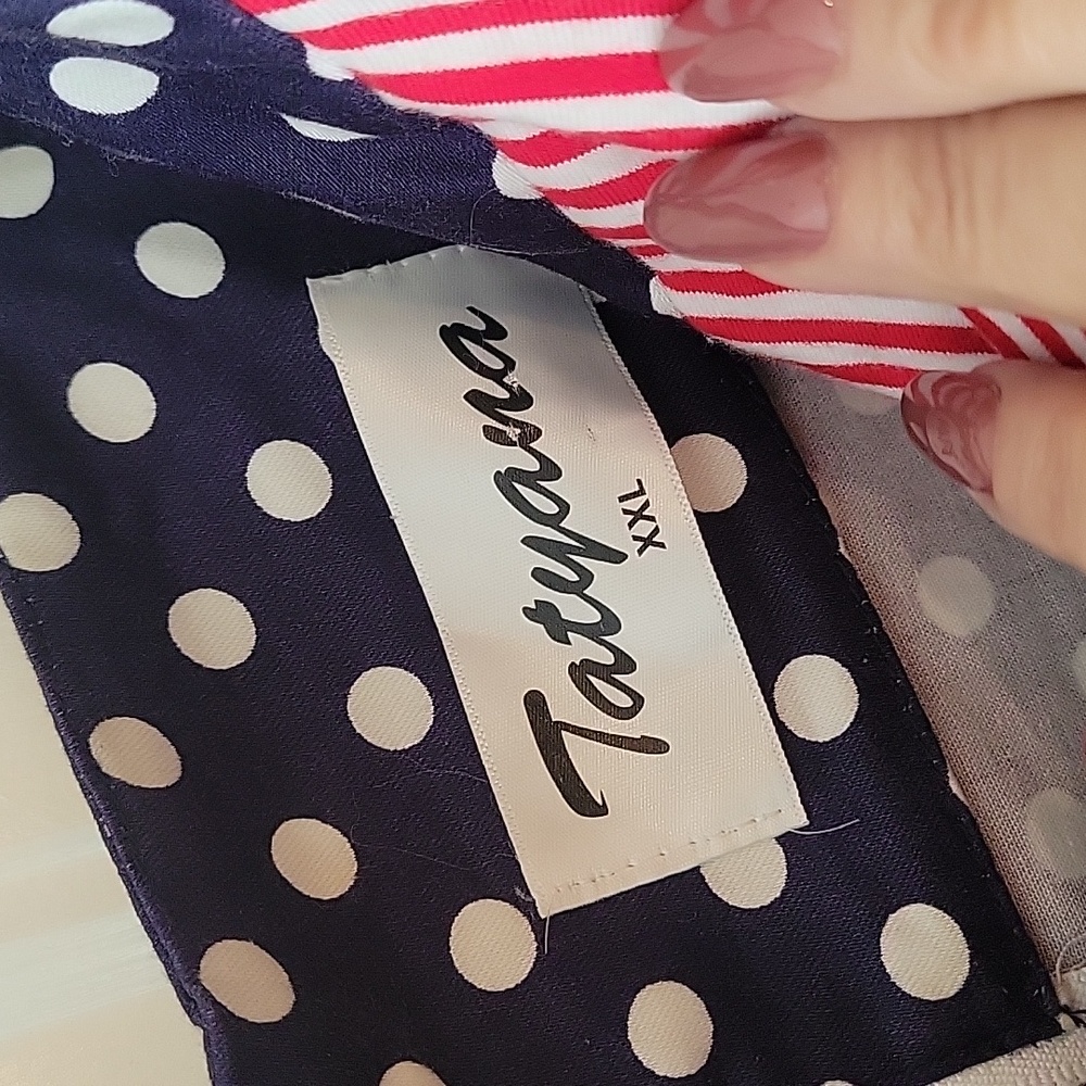 Tatyana patriotic red white and blue dress XXL - Picture 3 of 10